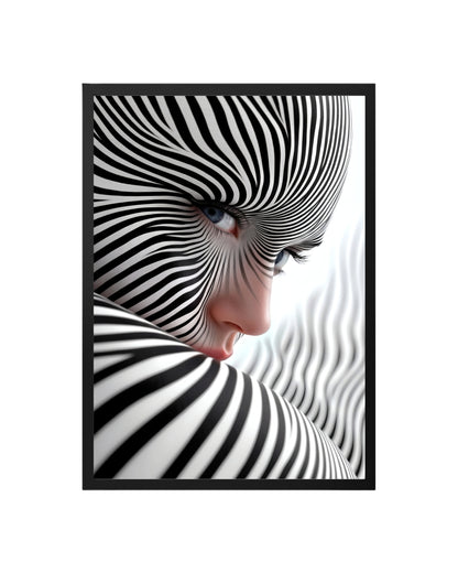Cuadro Patrón Óptico &amp; Rostro Surrealista