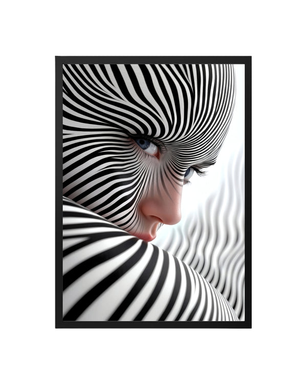 Cuadro Patrón Óptico & Rostro Surrealista