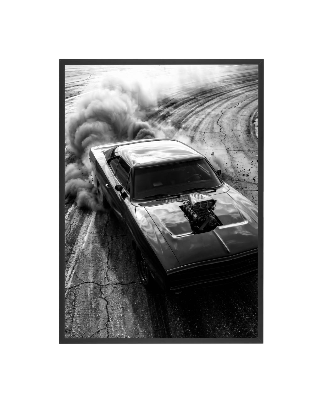 Cuadro Dodge Charger Supercharged (Burnout Cenital)