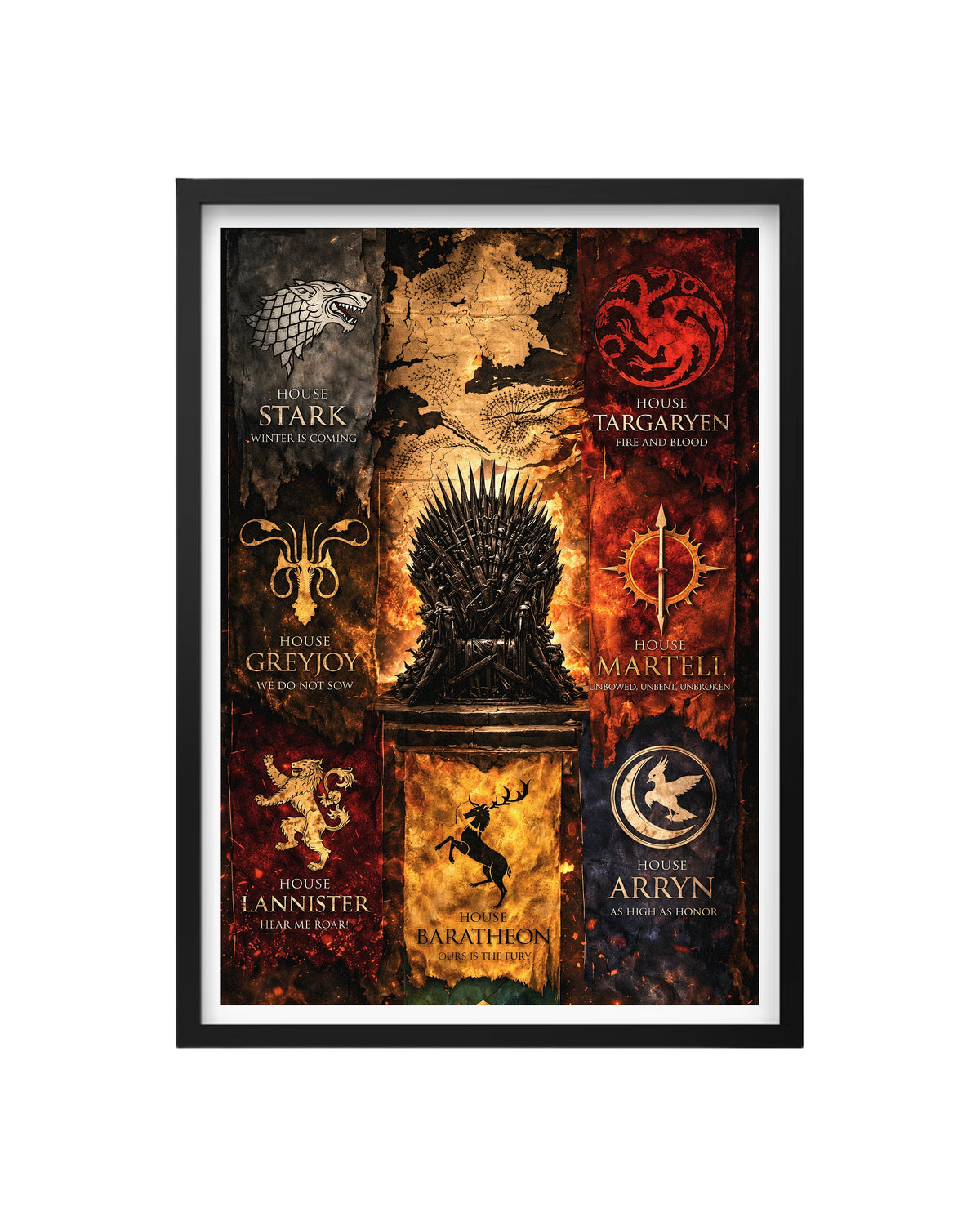 Cuadro Game of Thrones – Las Grandes Casas de Poniente - Juego de tronos