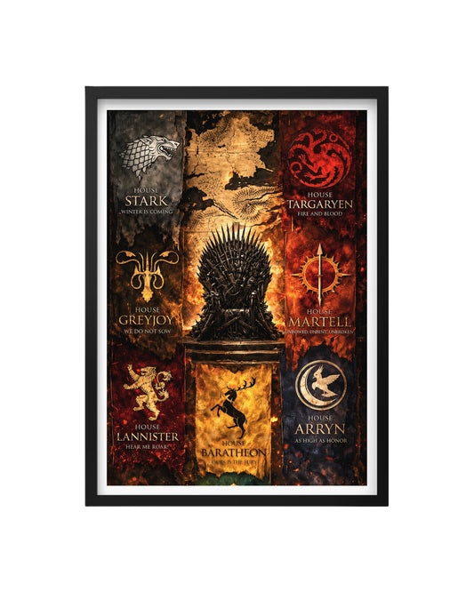 Cuadro Game of Thrones – Las Grandes Casas de Poniente - Juego de tronos