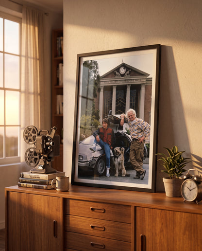 Cuadro Back to the Future: Marty, Doc y el DeLorean - Volver al futuro