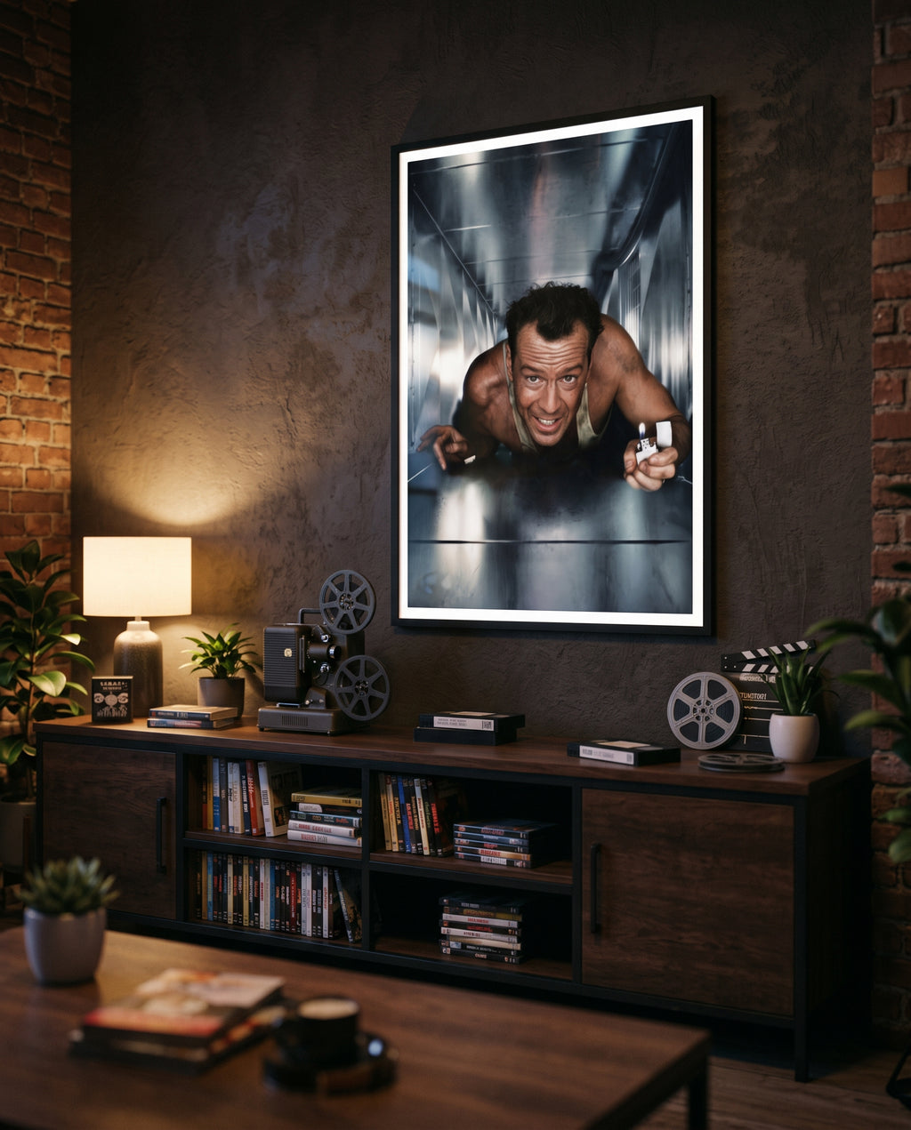 Cuadro Die Hard (John McClane en los Conductos)